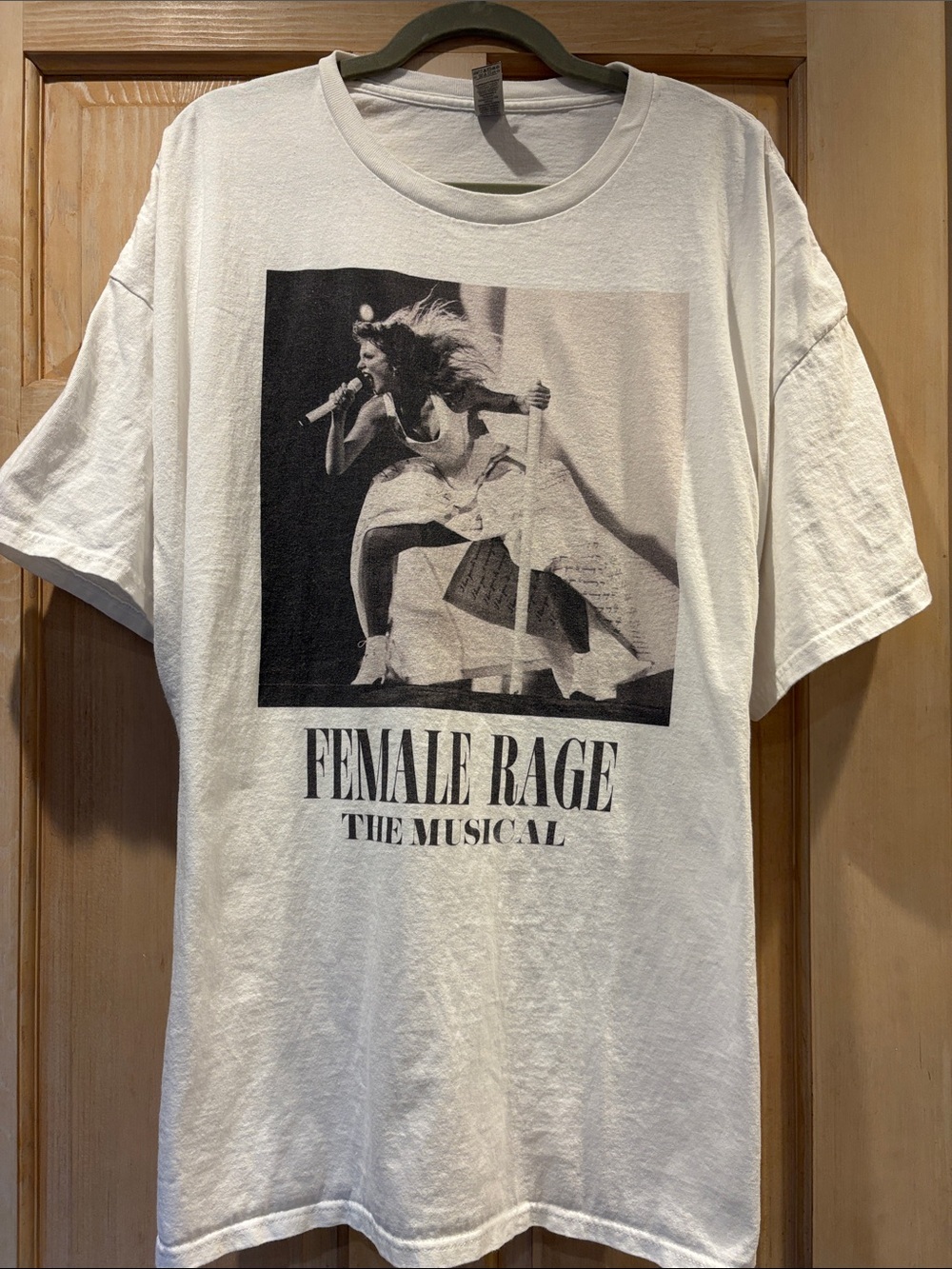 Taylor Swift, Female Rage - The Musical Graphic Tee - White with Black Print 3X